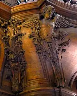 Detail of the carved decoration of the organ (18th c.)