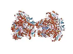 1gt8: DIHYDROPYRIMIDINE DEHYDROGENASE (DPD) FROM PIG, TERNARY COMPLEX WITH NADPH AND URACIL-4-ACETIC ACID