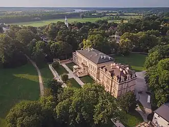 The New Palace and the church