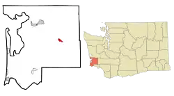 Location of Lebam, Washington