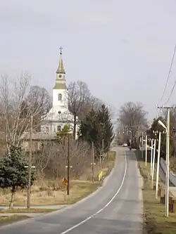 Main street and the Catholic Church