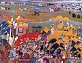 Painting of Maharaja Narinder Singh of Patiala State in procession, ca.1850