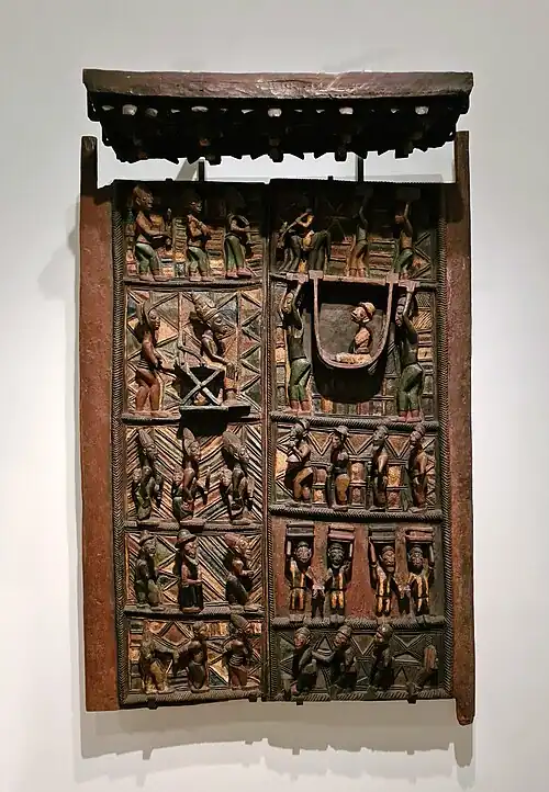 Palace door wooden panel from Ikere