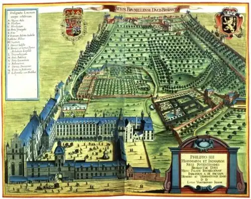 The palace and gardens of Coudenberg in 1659, L. Vorsterman the Younger