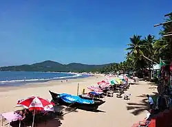 Palolem Beach is a tourist destination in South Goa.