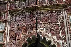 Terracotta relief at Singhabahini temple