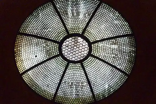 Glass canopy above the choir