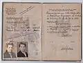 Passport issued to a Spanish republican in exile by the Spanish consulate in Bordeaux, France, in 1948.