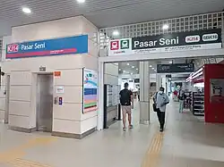 Entrance into the station concourse area.