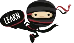 Red and black ninja logo of Pasco eSchool.