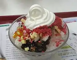 Bingsu with ice cream