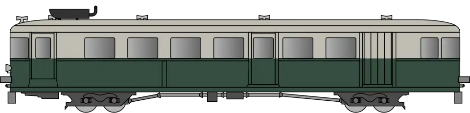 AL network railcar in livery.