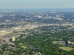 Aerial view of Pelmo Park-Humberlea in 2025