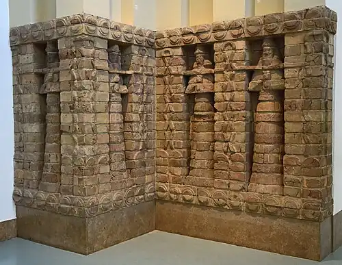 Sumerian façade of the Inanna Temple of Karaindash, Uruk, c.1413 BC, overall height: 211 cm, Vorderasiatisches Museum Berlin, Germany