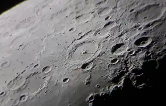 Petavius crater viewed through an 8 inch dobson telescope