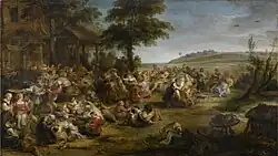 Feasting and dancing peasants, Louvre, c. 1636