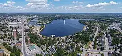 Aerial view of Peterborough Little Lake in 2025