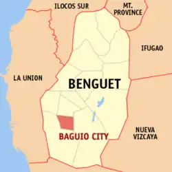 Benguet with Baguio highlighted