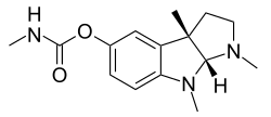 Physostigmine, a highly toxic cholinesterase inhibitor found in the Calabar bean.
