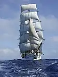 Picton Castle under full sail