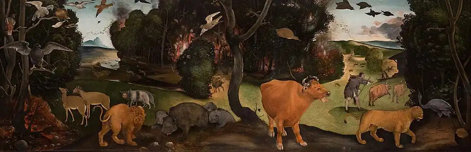 The Forest Fire by Piero di Cosimo