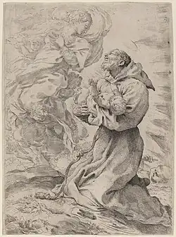 Saint Francis Receiving the Christ Child in the Presence of the Virgin