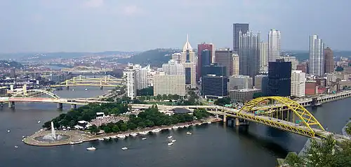 Point State Park, in downtown Pittsburgh
