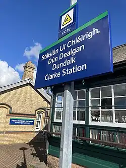 Platform 2 station name board