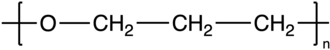 Chemical structure of polyoxetane