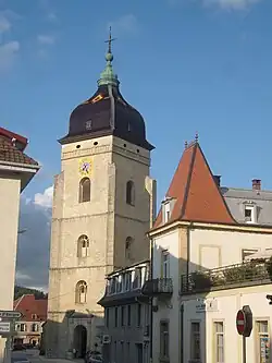 Church of Saint-Bénigne view of bell tower, Pontarlier