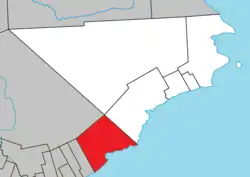 Location within Le Rocher-Percé RCM