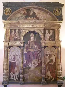Religious altar piece displayed inside the castle