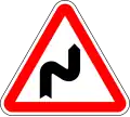 Double curve, first to right