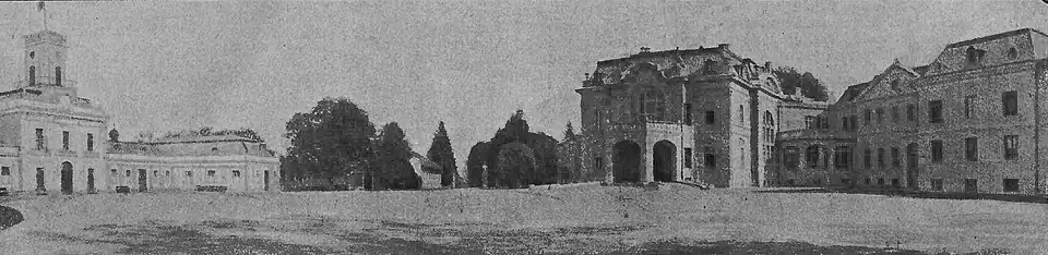 The palace and its stables opposite