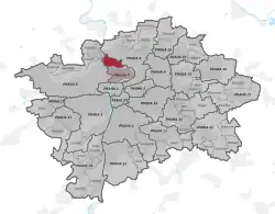 Location of Prague-Troja in Prague