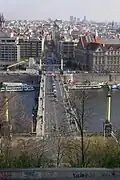 View of Pařížská St. from Letná Park