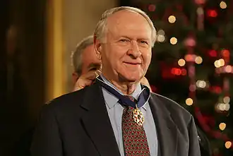 President Bush presents William Safire the 2006 Presidential Medal of Freedom