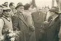 1950: The first Mayor of Raanana Mr. B. Ostrovsky and the inhabitants of the town, are warmly welcoming the first President of Israel, Dr. Haim Weizman, on his visit to Raanana.