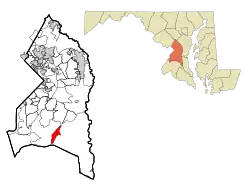 Location of Brandywine, Maryland