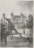 Gateway to the Prinsenhof, depicted in 1823