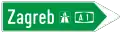 C81 Signpost for a motorway or road for motor vehicles (expressway)