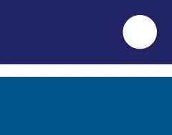 The winning Alaska flag design in the Santa Barbara Museum of Art's state flags redesign contest as part of the United States Bicentennial, designed by John Altabe.[54]