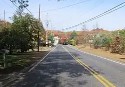 Looking north along Hawkin Road (CR 640)