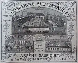 Advertising poster for the Saupiquet factories.