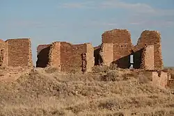 Ruins of the Ancestral Puebloan great house located in the community