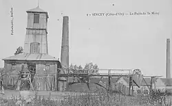 The Sincey-lès-Rouvray coal mine shaft.