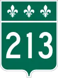 Route 213 marker