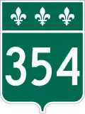 Route 354 marker