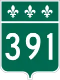 Route 391 marker