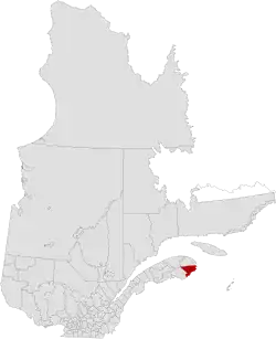 Location of Le Rocher-Percé